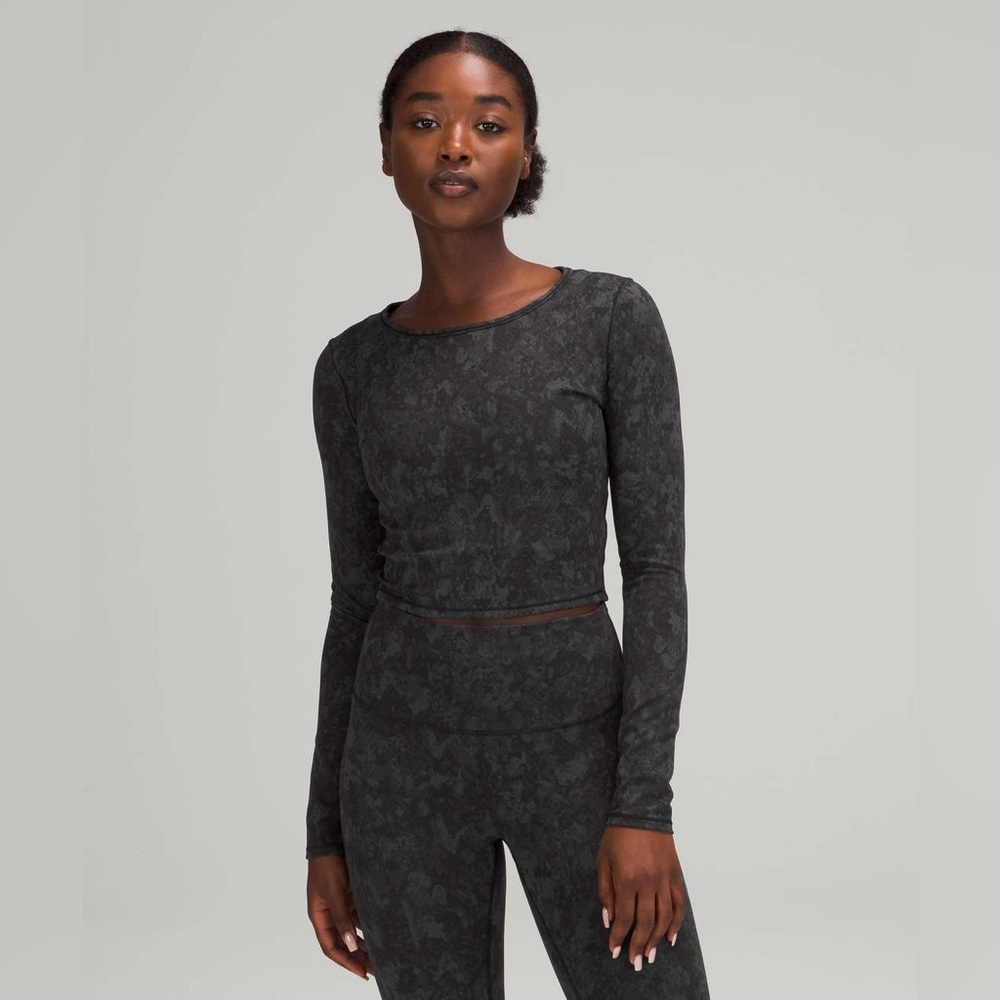 Lululemon Wunder Train Cropped Long Sleeve Shirt